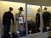 Display of uniforms in the Administration Building.