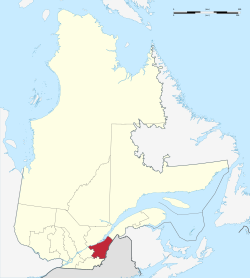 Map of Chaudière-Appalaches within Quebec.