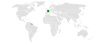 Location map for France and Guyana.