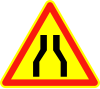 Road narrows