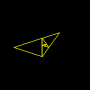 The acute golden triangle is the gnomon of the obtuse golden triangle