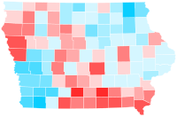 Trend in each Iowa county from 2004-2008