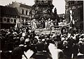 King Charles IV of Hungary, taking his Coronation Oath on 30 December 1916 at Holy Trinity Column in Budapest