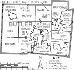 Municipalities and townships of Butler County