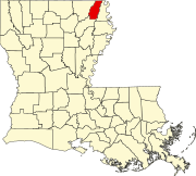 Map of Louisiana highlighting West Carroll Parish.svg