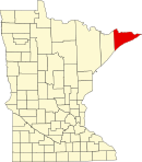 库克县在明尼苏达州的位置