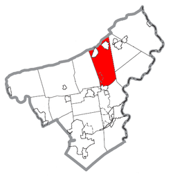 Location of Plainfield Township in Northampton County, Pennsylvania