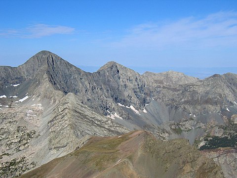 3. Mount Blanca straddling Alamosa and Costilla counties