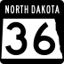 North Dakota Highway 36 marker