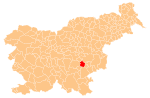 The location of the Municipality of Mokronog-Trebelno