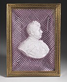 portrait of King George IV on wall plaque