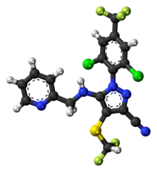 Ball-and-stick model of the pyriprole molecule