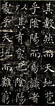 Sheng Jiao Xu by Chu Suiliang,[b] an example of regular script