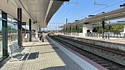 Another view of the platforms and tracks