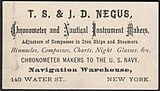 T.S. & J.D. Negus trade card