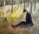 Girl Reading in a Landscape (1896)