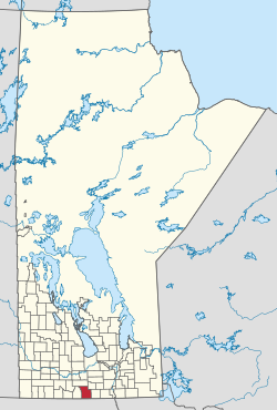 Location of the Municipality of Pembina in Manitoba