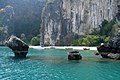 Emerald lagoon in Phang Nga Bay