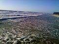 High surf on a chilly afternoon in late October