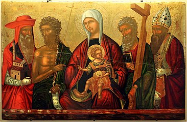 Madonna and Child between Saint Jerome, John the Baptist, Saint Andrea and Saint Augustine
