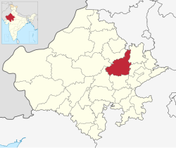 Location of Jaipur district in Rajasthan