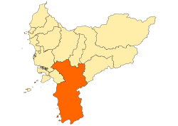 道房县在西加里曼丹省的位置