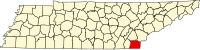田纳西州波尔克县地图