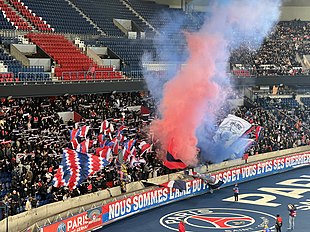 Match de football féminin opposant le Paris SG au FC Bayern Munich au stade du Parc des Princes le 30 mars 2022 à Paris.