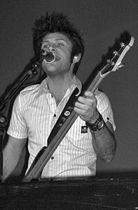 Mikey Hachey playing bass at Plush in Jacksonville, Florida on their Fall of Ska Tour with Reel Big Fish in 2006