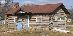 Nehawka's 1934 log cabin library is listed in the National Register of Historic Places.[1]
