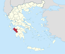 伊利亚专区在希腊的位置