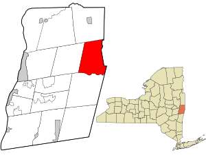 Location in Rensselaer County and the state of New York.