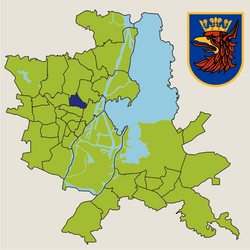 Location of Niebuszewo within Szczecin