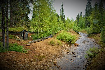 Tankavaara's gold prospecting stream