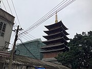 Later the newly built pagoda.