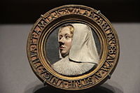 Margaret of Austria in painted wood, Vienna