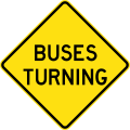 buses turning sign