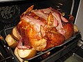 Bacon wrapped turkey