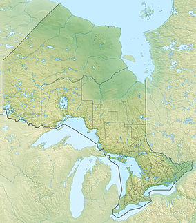 Map showing the location of Turtle River–White Otter Lake Provincial Park