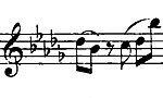 Part of the main theme of the first movement of Chopin's Piano Sonata No. 2