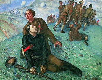 Death of a Commissar (Petrov-Vodkin, 1928)