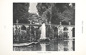 Gardens of Italy Villa Torlonia Frascati cascade and basin