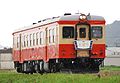 KiHa 52 125 in May 2011 after repainting into original JNR two-tone vermillion & beige livery