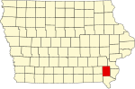 State map highlighting Henry County