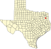 State map highlighting Gregg County