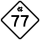 North Carolina Highway 77 marker