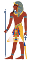 Image 92The pharaoh was usually depicted wearing symbols of royalty and power. (from Ancient Egypt)