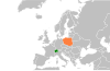 Location map for Poland and Switzerland.