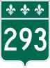 Route 293 marker