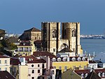 Look at the Lisbon cathedral and surrounding buildings